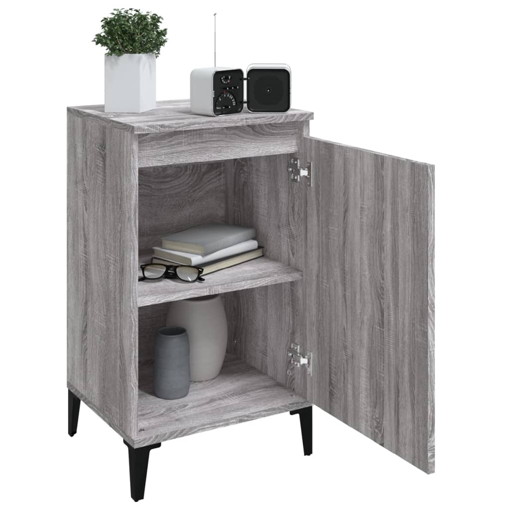 vidaXL Tables de chevet 2 pcs Gris Sonoma 40x35x70 cm Bois d'ingénierie