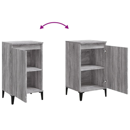 vidaXL Tables de chevet 2 pcs Gris Sonoma 40x35x70 cm Bois d'ingénierie