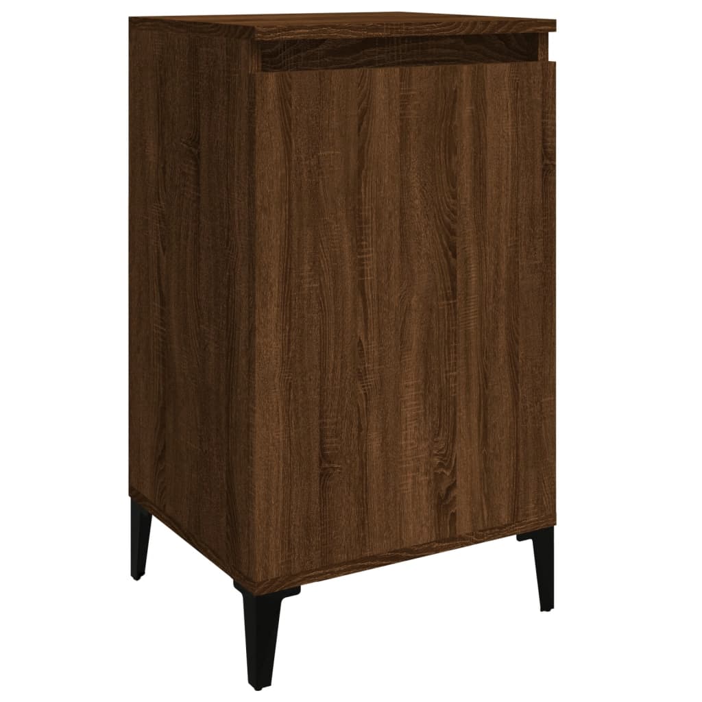 vidaXL Tables de chevet 2 pcs Aspect chêne marron 40x35x70 cm Bois d'ingénierie