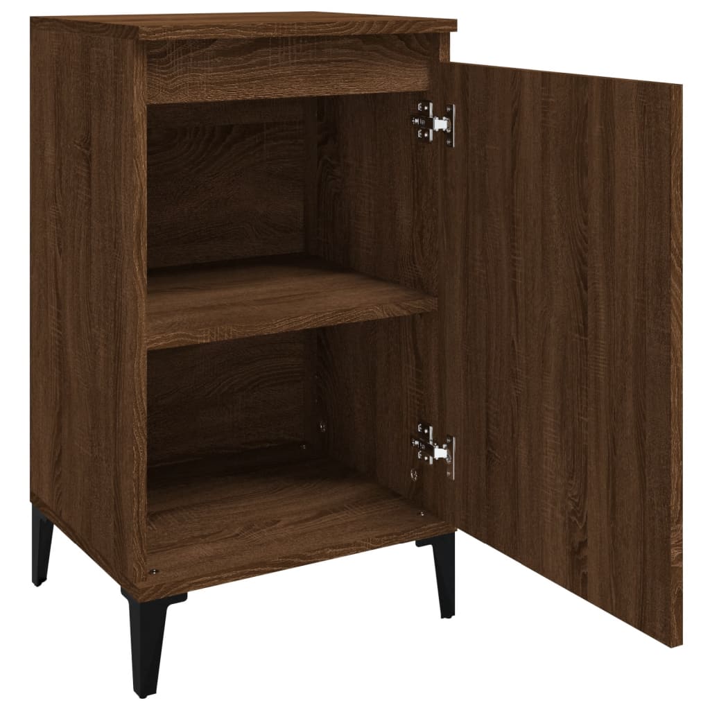 vidaXL Tables de chevet 2 pcs Aspect chêne marron 40x35x70 cm Bois d'ingénierie
