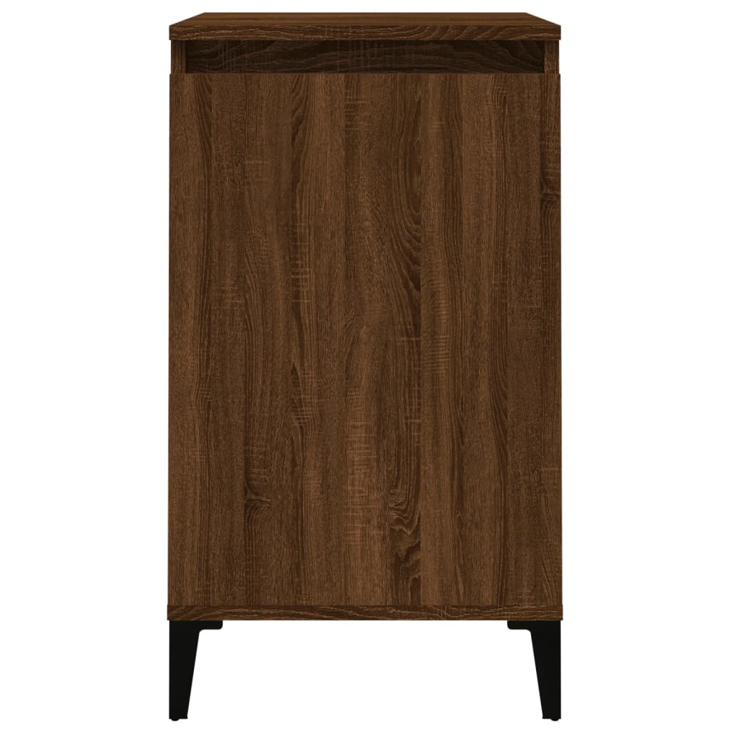 vidaXL Tables de chevet 2 pcs Aspect chêne marron 40x35x70 cm Bois d'ingénierie