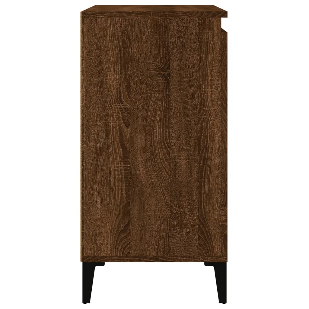 vidaXL Tables de chevet 2 pcs Aspect chêne marron 40x35x70 cm Bois d'ingénierie