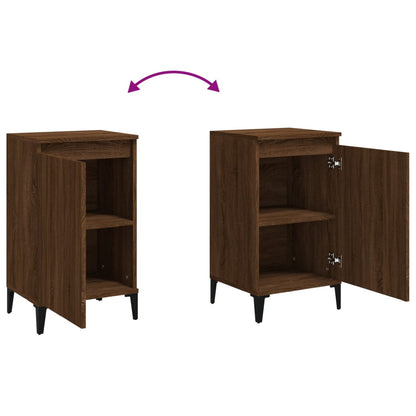 vidaXL Tables de chevet 2 pcs Aspect chêne marron 40x35x70 cm Bois d'ingénierie