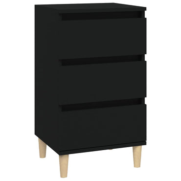 vidaXL Table de chevet Noir 40x35x70 cm Bois d'ingénierie