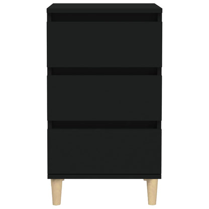 vidaXL Table de chevet Noir 40x35x70 cm Bois d'ingénierie