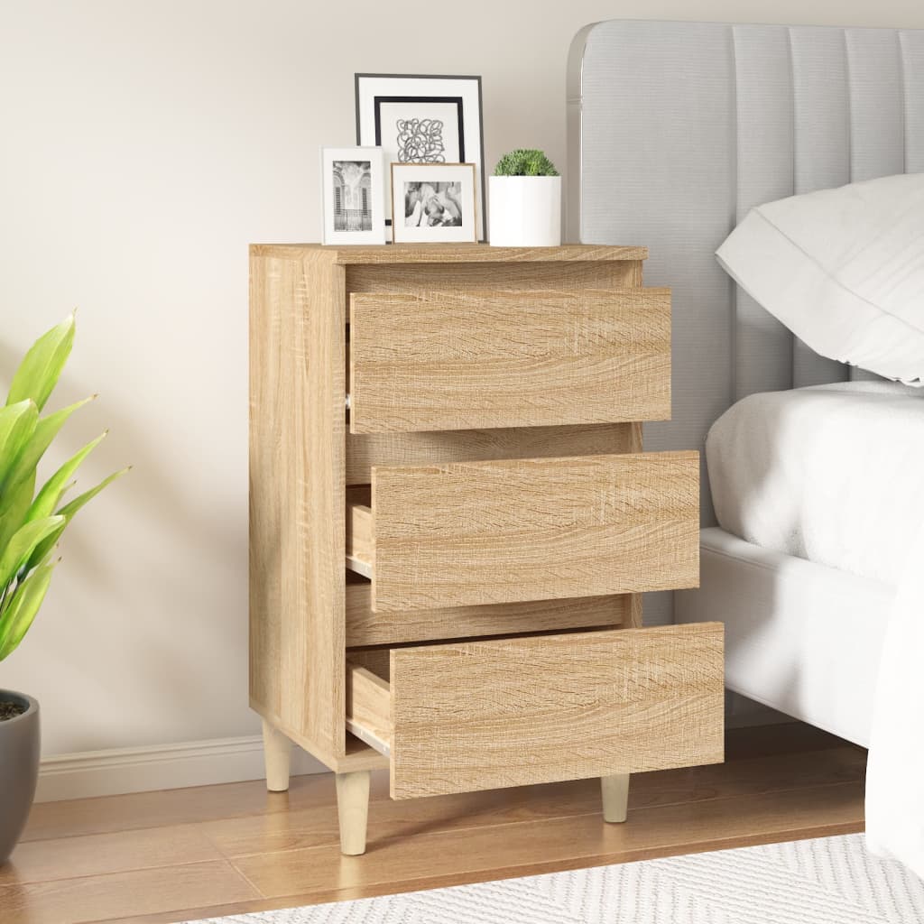 vidaXL Table de chevet chêne Sonoma 40x35x70 cm bois d'ingénierie
