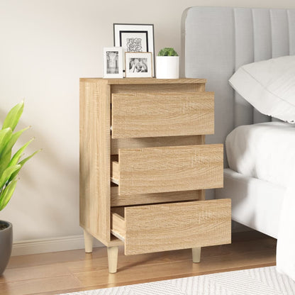 vidaXL Table de chevet chêne Sonoma 40x35x70 cm bois d'ingénierie