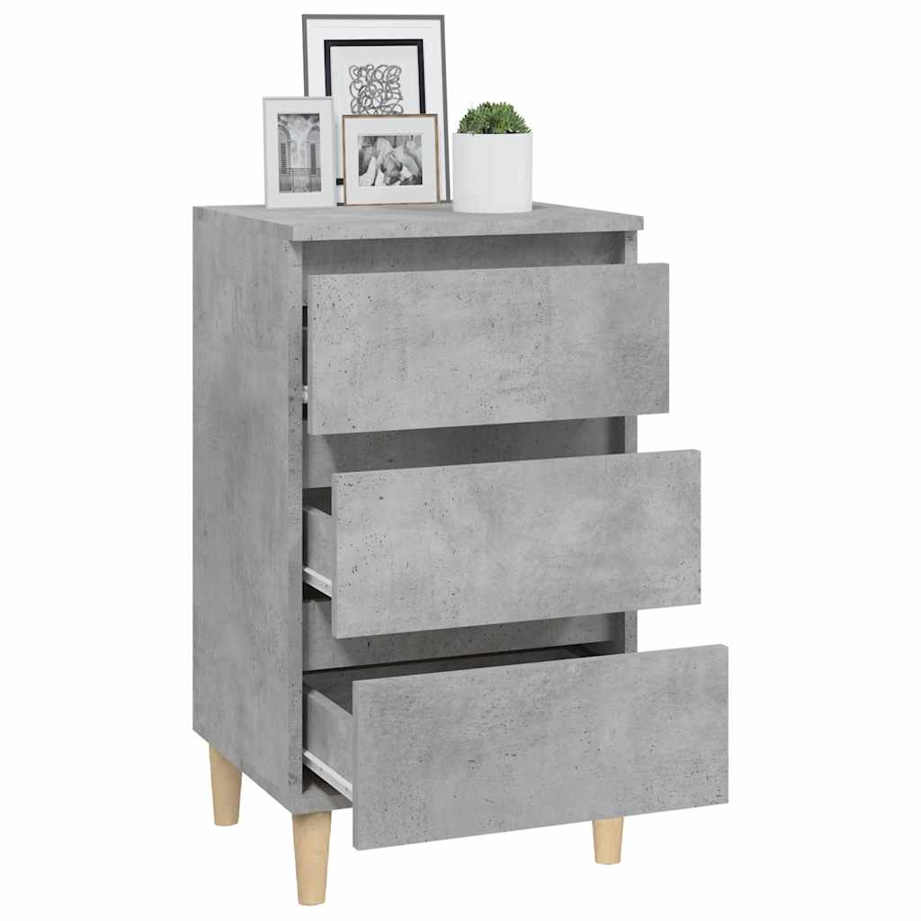 vidaXL Nachttisch Betongrau 40x35x70 cm Holzwerkstoff