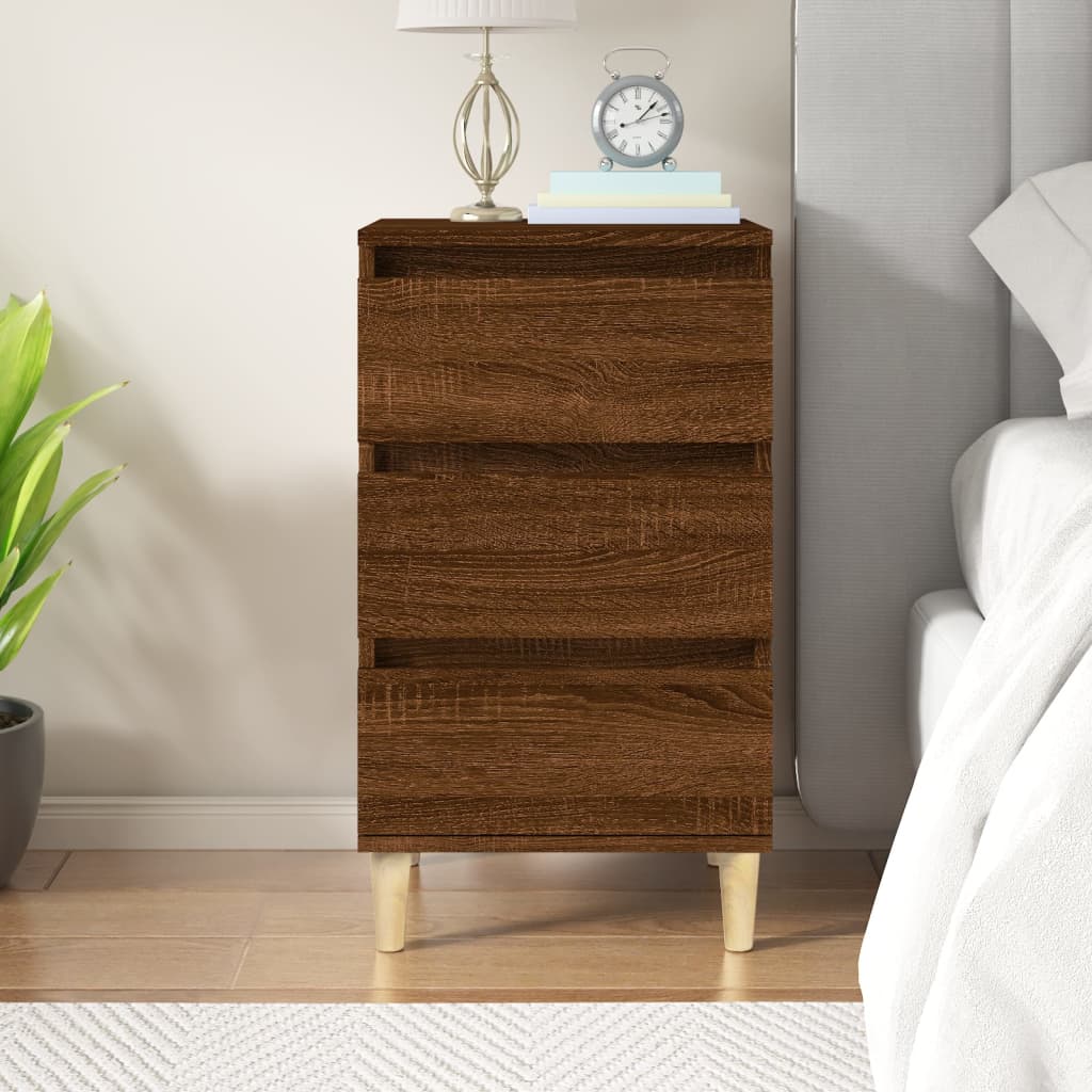 vidaXL Nachttisch Braun Eichen-Optik 40x35x70 cm Holzwerkstoff