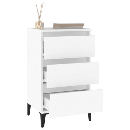 vidaXL Table de chevet blanc 40x35x70 cm bois d'ingénierie