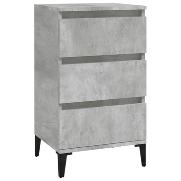 vidaXL Table de chevet gris béton 40x35x70 cm bois d'ingénierie