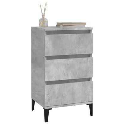 vidaXL Nachttisch Betongrau 40x35x70 cm Holzwerkstoff