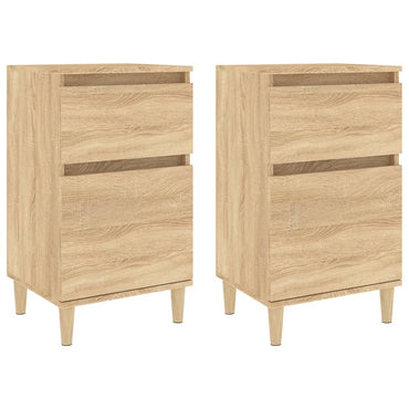vidaXL Nachttische 2 Stk. Sonoma-Eiche 40x35x70 cm