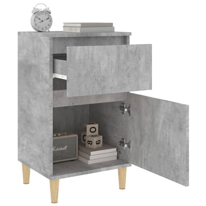 vidaXL Nachttische 2 Stk. Betongrau 40x35x70 cm
