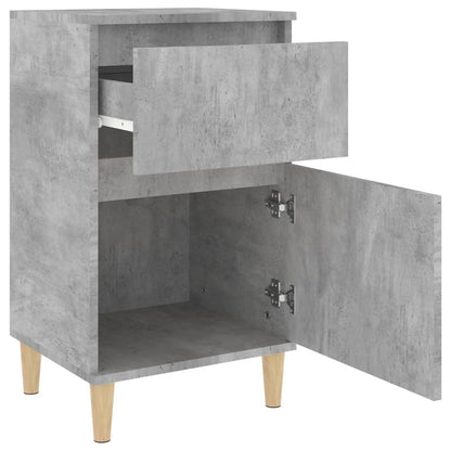 vidaXL Nachttische 2 Stk. Betongrau 40x35x70 cm