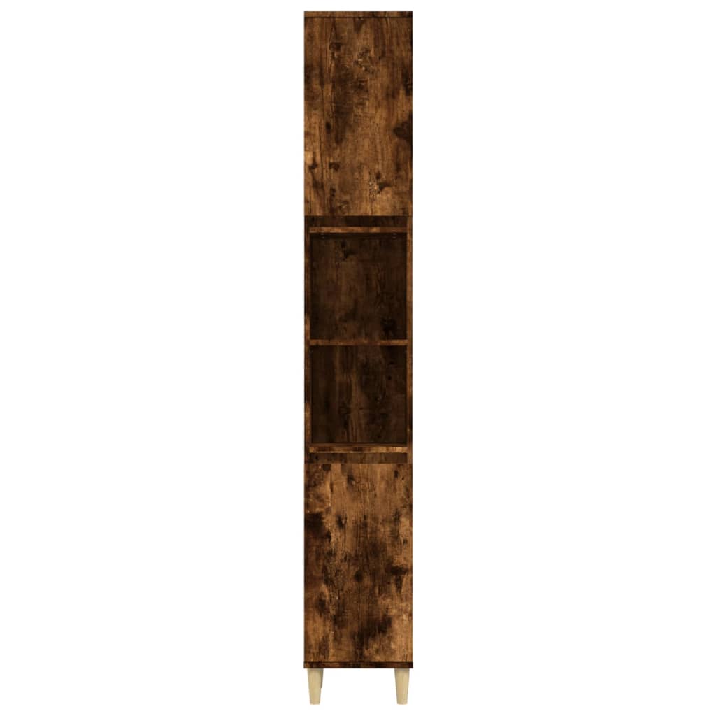 vidaXL Badschrank Räuchereiche 30x30x190 cm Holzwerkstoff