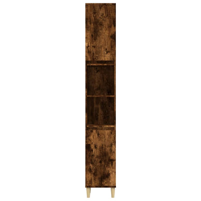 vidaXL Badschrank Räuchereiche 30x30x190 cm Holzwerkstoff