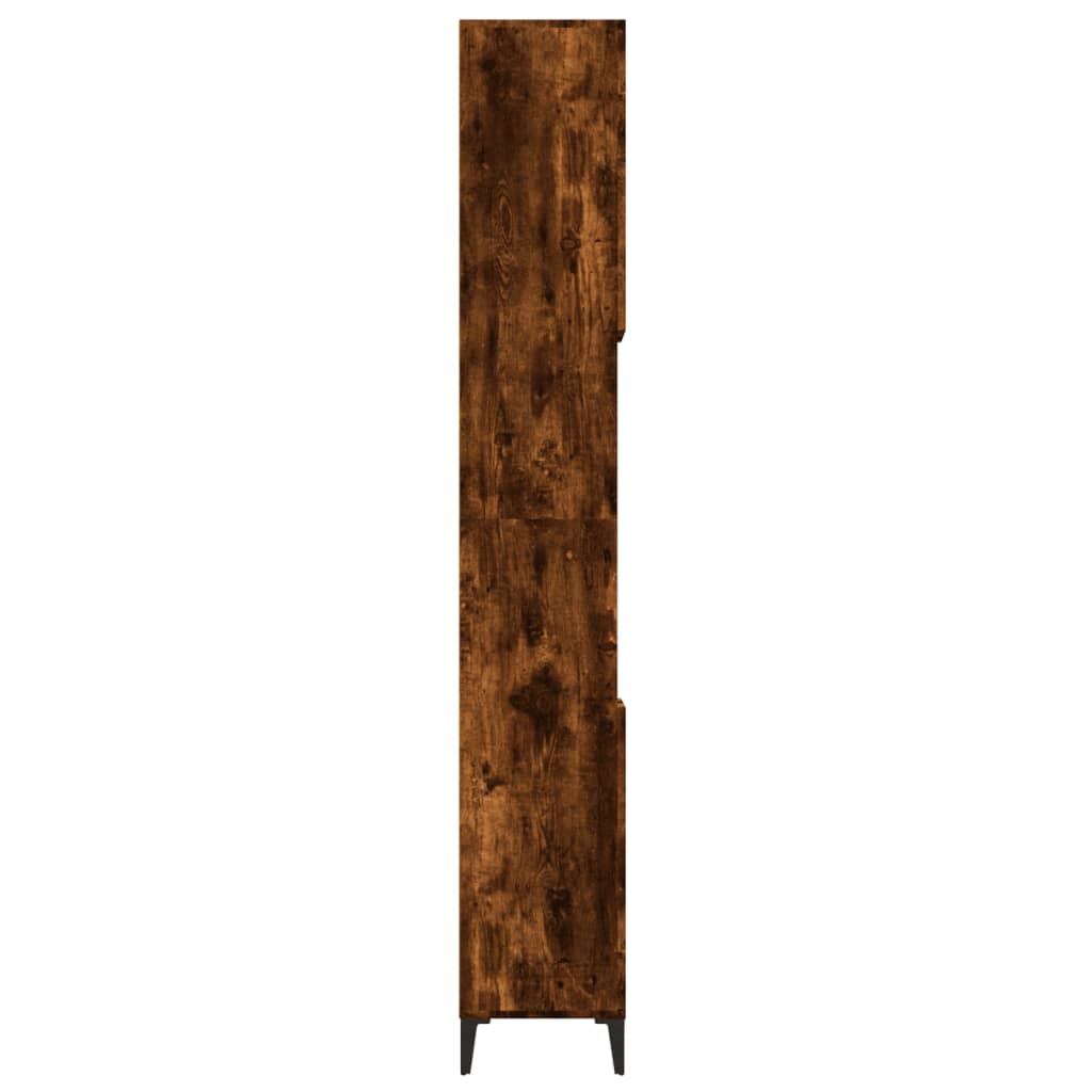 vidaXL Badschrank Räuchereiche 30x30x190 cm Holzwerkstoff