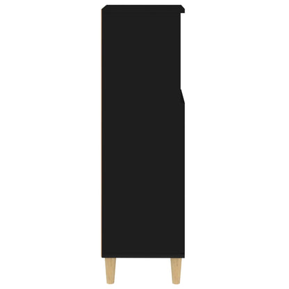 vidaXL Badschrank Schwarz 30x30x100 cm Holzwerkstoff