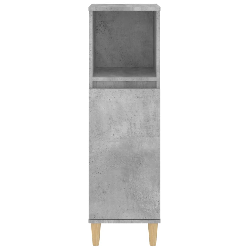 vidaXL Badschrank Betongrau 30x30x100 cm Holzwerkstoff