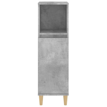 vidaXL Badschrank Betongrau 30x30x100 cm Holzwerkstoff
