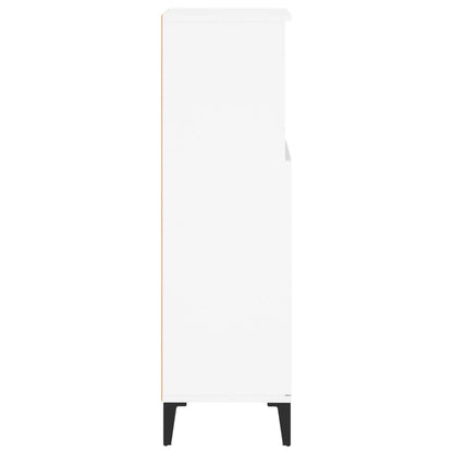 vidaXL Badschrank Weiß 30x30x100 cm Holzwerkstoff