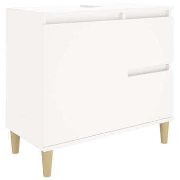 vidaXL Badschrank Weiß 65x33x60 cm Holzwerkstoff