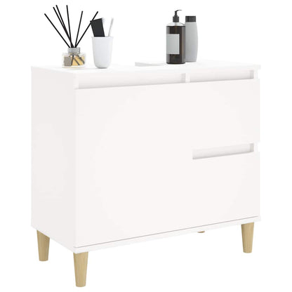 vidaXL Badschrank Weiß 65x33x60 cm Holzwerkstoff