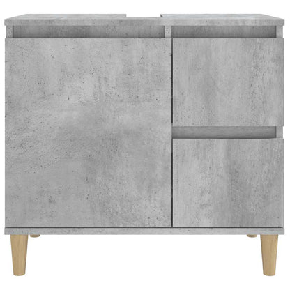vidaXL Badschrank Betongrau 65x33x60 cm Holzwerkstoff