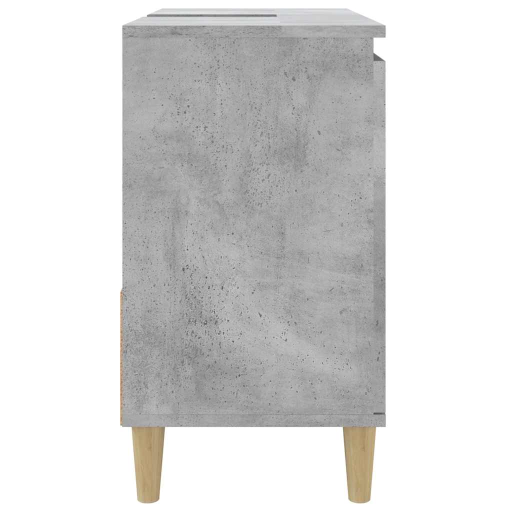 vidaXL Badschrank Betongrau 65x33x60 cm Holzwerkstoff