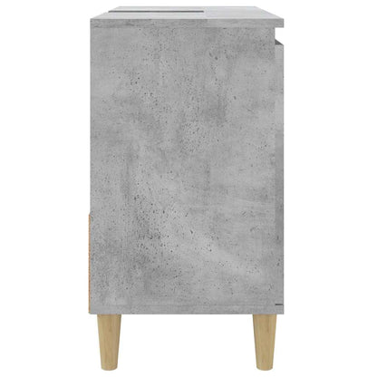 vidaXL Badschrank Betongrau 65x33x60 cm Holzwerkstoff