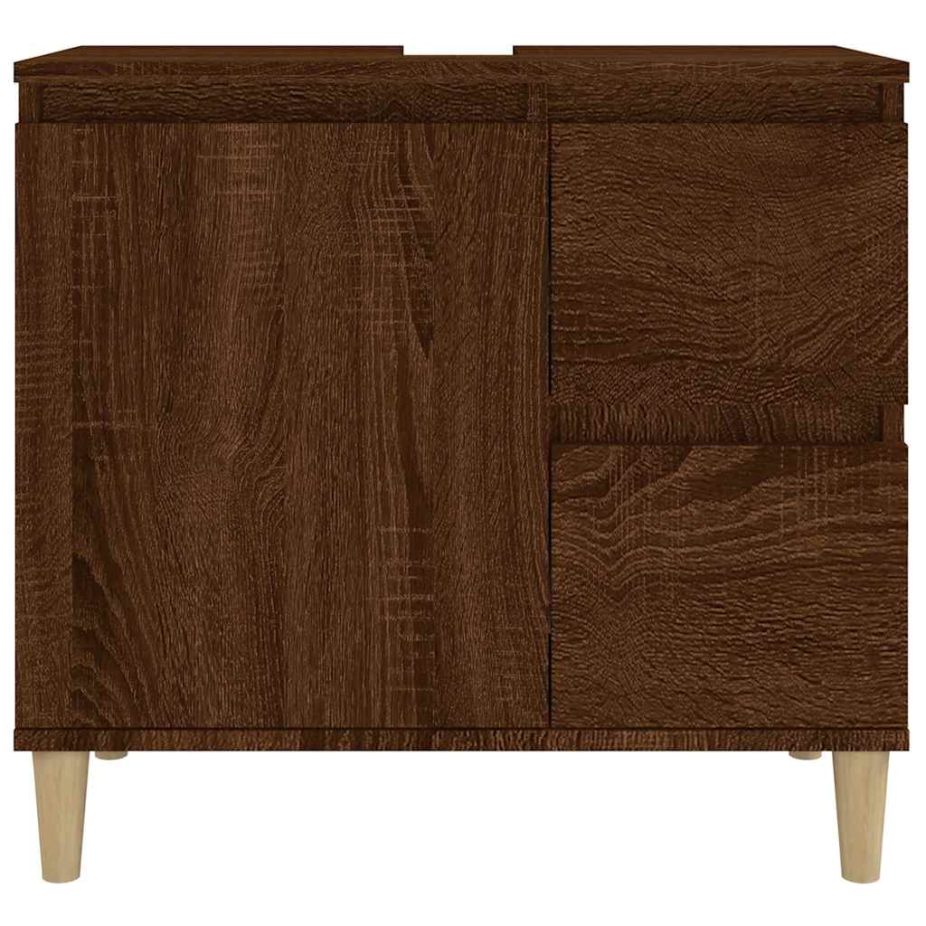 vidaXL Badschrank Braun Eichen-Optik 65x33x60 cm Holzwerkstoff