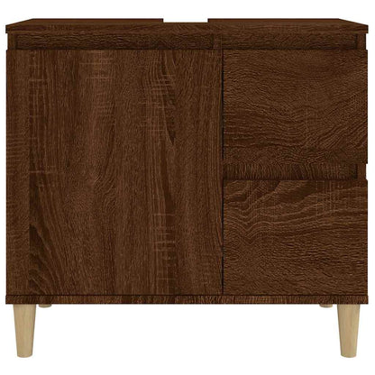 vidaXL Badschrank Braun Eichen-Optik 65x33x60 cm Holzwerkstoff