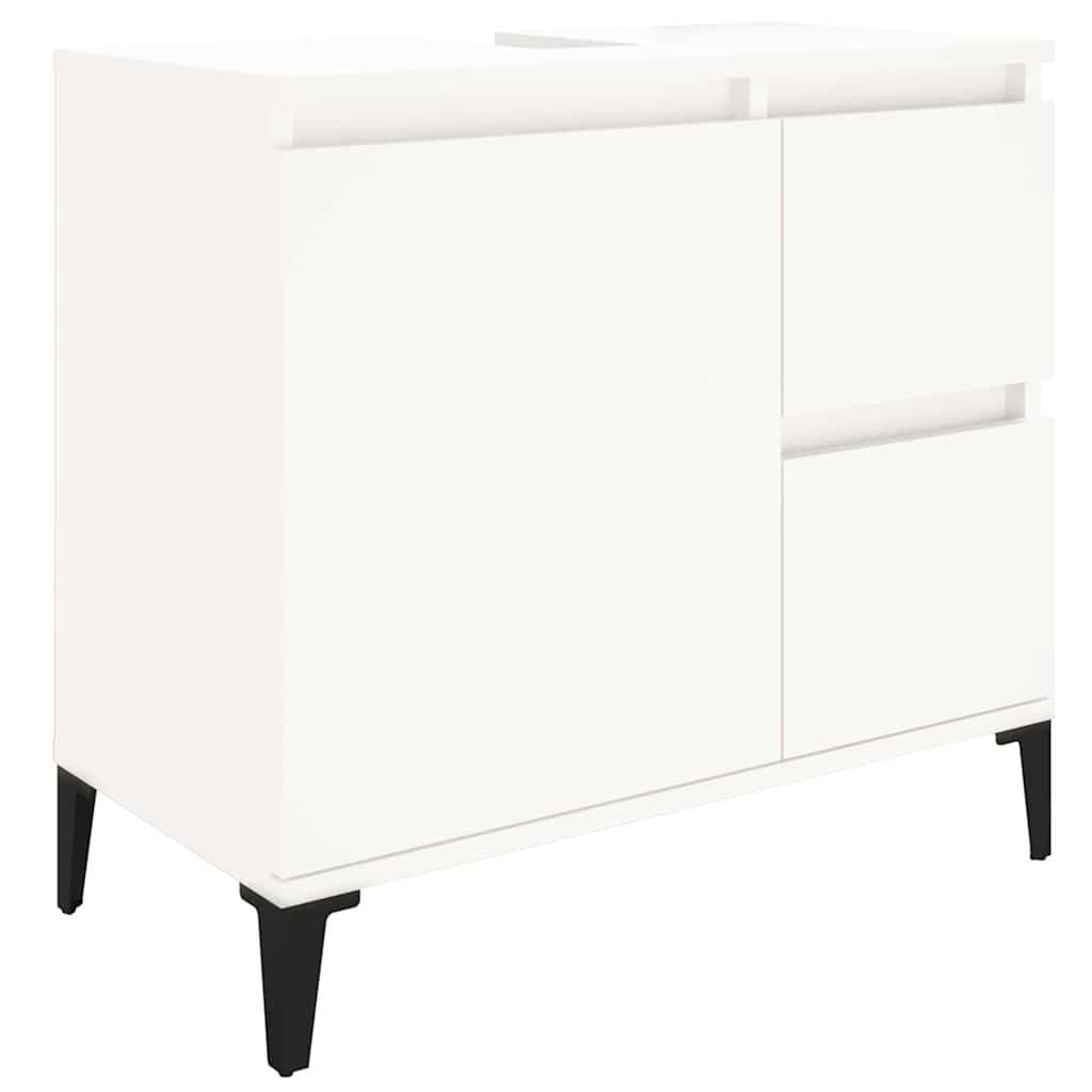 vidaXL Badschrank Weiß 65x33x60 cm Holzwerkstoff