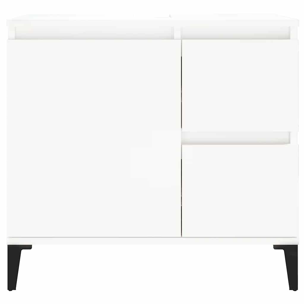 vidaXL Badschrank Weiß 65x33x60 cm Holzwerkstoff