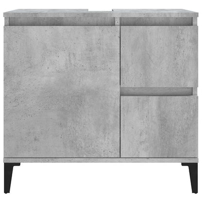 vidaXL Badschrank Betongrau 65x33x60 cm Holzwerkstoff