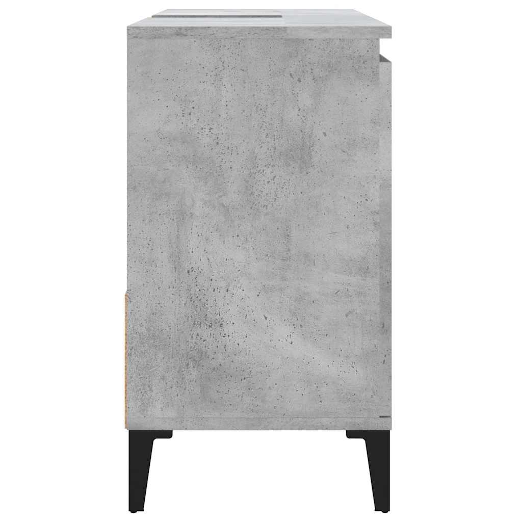 vidaXL Badschrank Betongrau 65x33x60 cm Holzwerkstoff