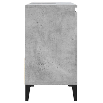 vidaXL Badschrank Betongrau 65x33x60 cm Holzwerkstoff