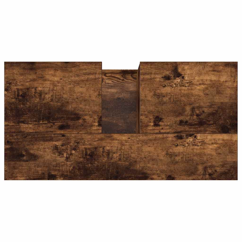vidaXL Badschrank Räuchereiche 65x33x60 cm Holzwerkstoff