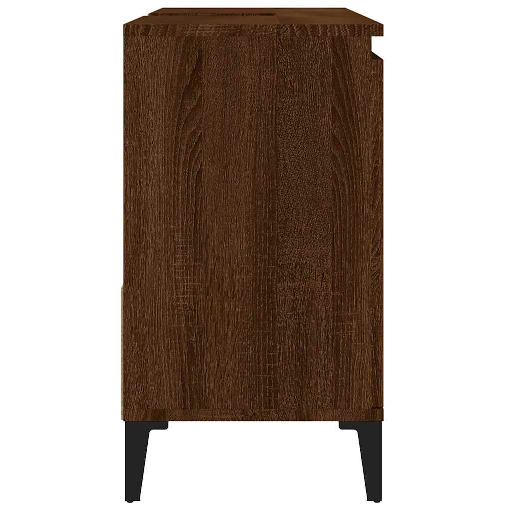 vidaXL Badschrank Braun Eichen-Optik 65x33x60 cm Holzwerkstoff