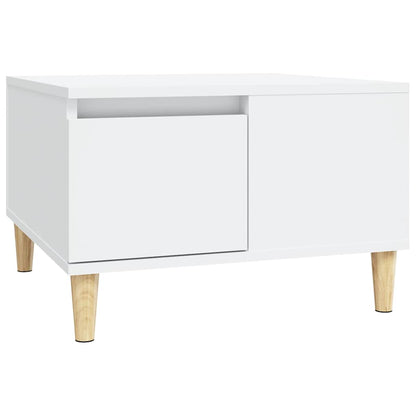 vidaXL Table basse Blanc 55x55x36,5 cm Bois d'ingénierie