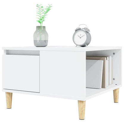 vidaXL Table basse Blanc 55x55x36,5 cm Bois d'ingénierie