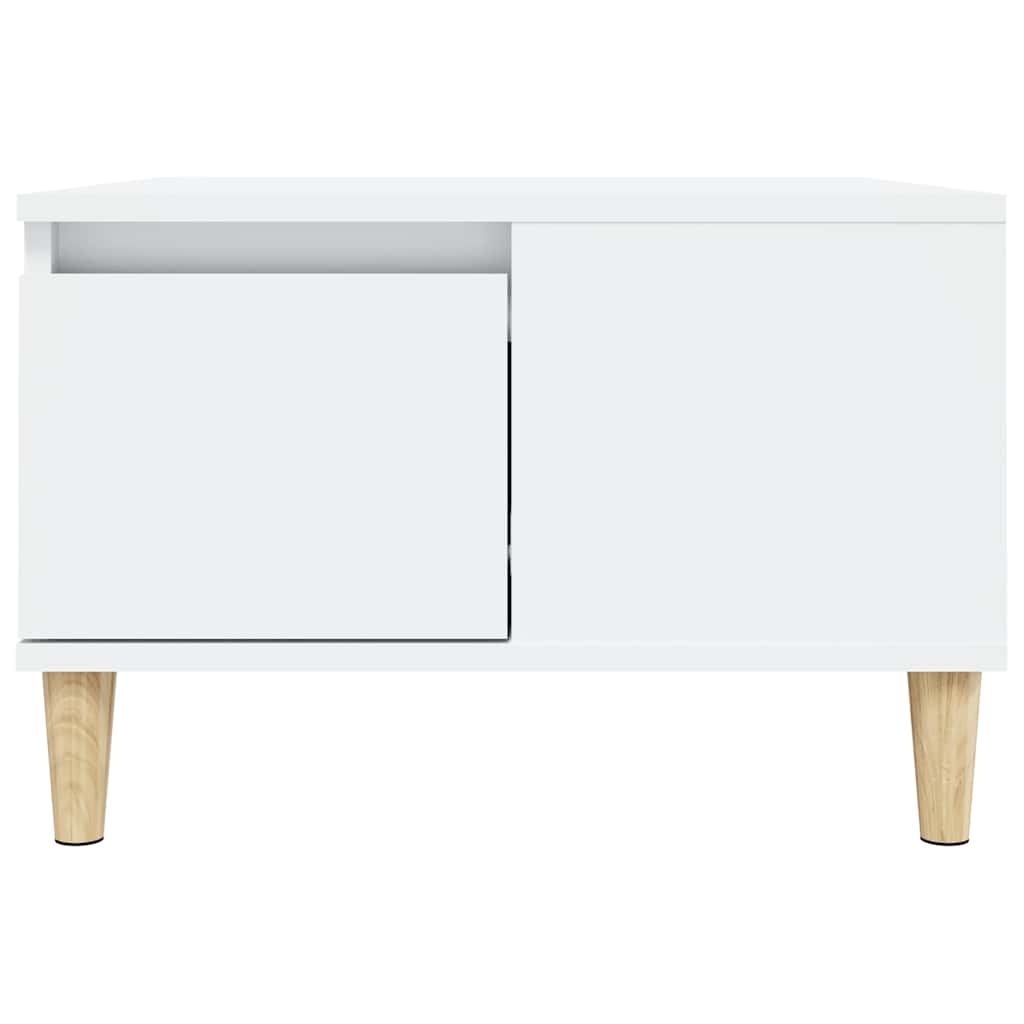 vidaXL Table basse Blanc 55x55x36,5 cm Bois d'ingénierie