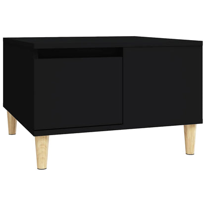 vidaXL Table basse noire 55x55x36,5 cm, bois d'ingénierie