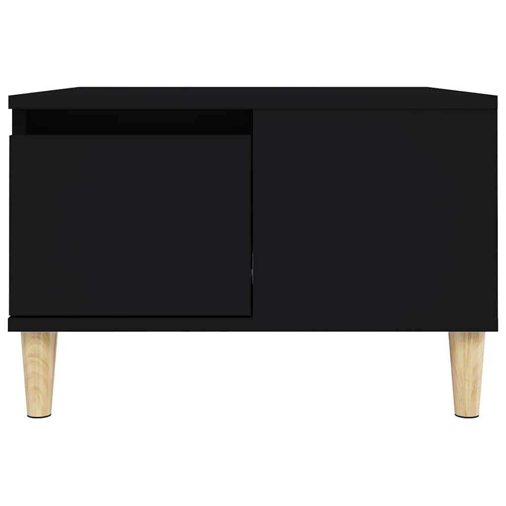 vidaXL Table basse noire 55x55x36,5 cm, bois d'ingénierie