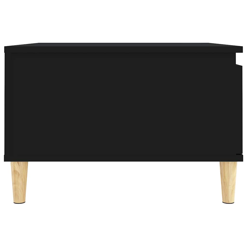 vidaXL Table basse noire 55x55x36,5 cm, bois d'ingénierie