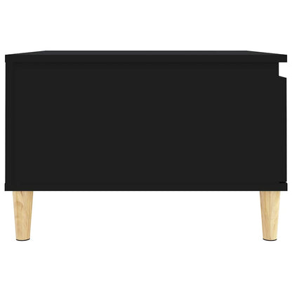 vidaXL Table basse noire 55x55x36,5 cm, bois d'ingénierie