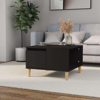 vidaXL Table basse noire 55x55x36,5 cm, bois d'ingénierie