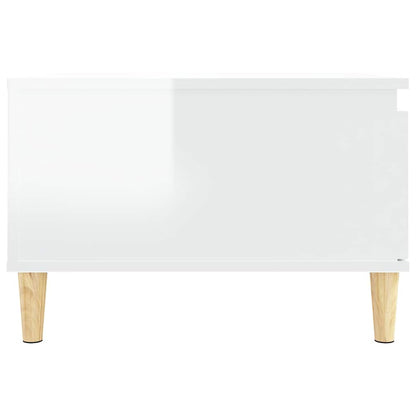 vidaXL Table basse blanc brillant 55x55x36,5 cm Bois d'ingénierie