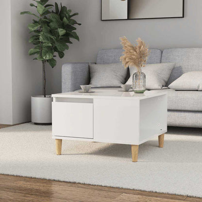 vidaXL Table basse blanc brillant 55x55x36,5 cm Bois d'ingénierie